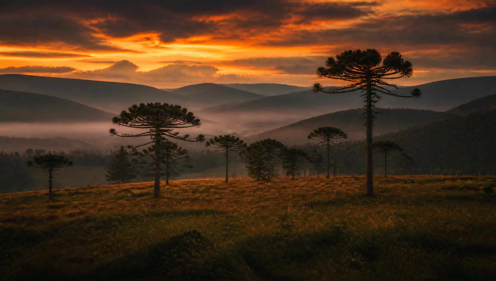 Serra Catarinense ao pôr do sol